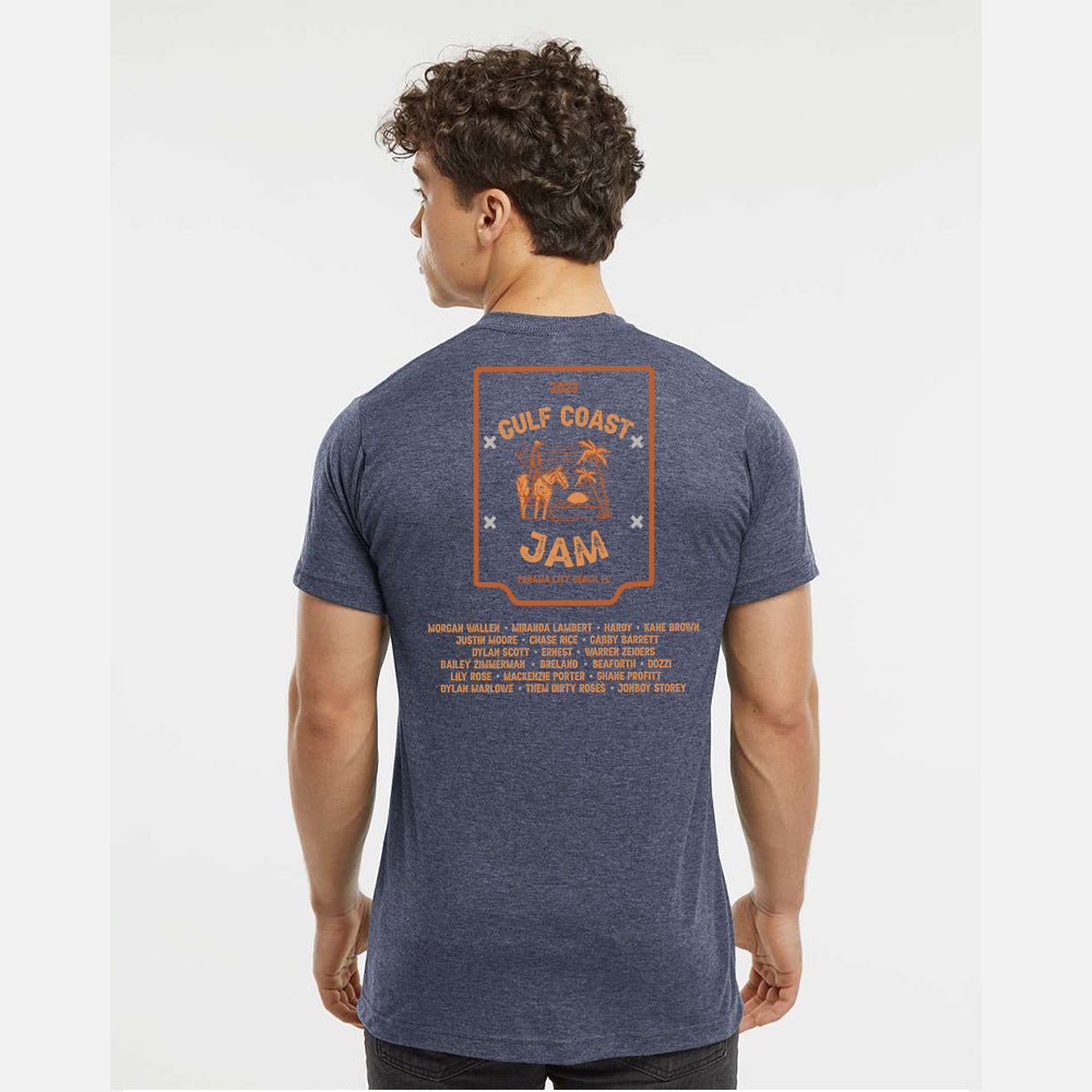 Surfing Cowboy Unisex Tee - Heather Denim